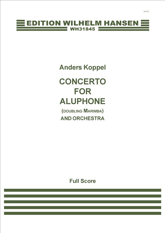 Anders Koppel: Concerto For Aluphone: Marimba: Score