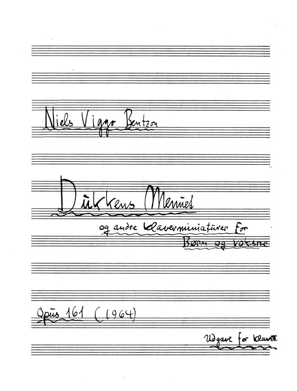 Niels Viggo Bentzon: Dukkens Menuet Op.161: Piano: Instrumental Work