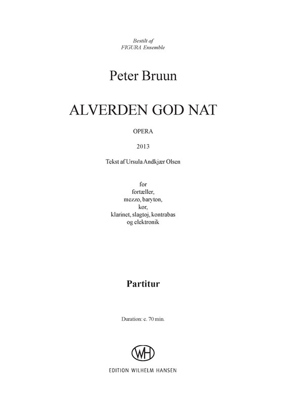 Peter Brunn: Alverden God Nat: Mixed Choir: Score