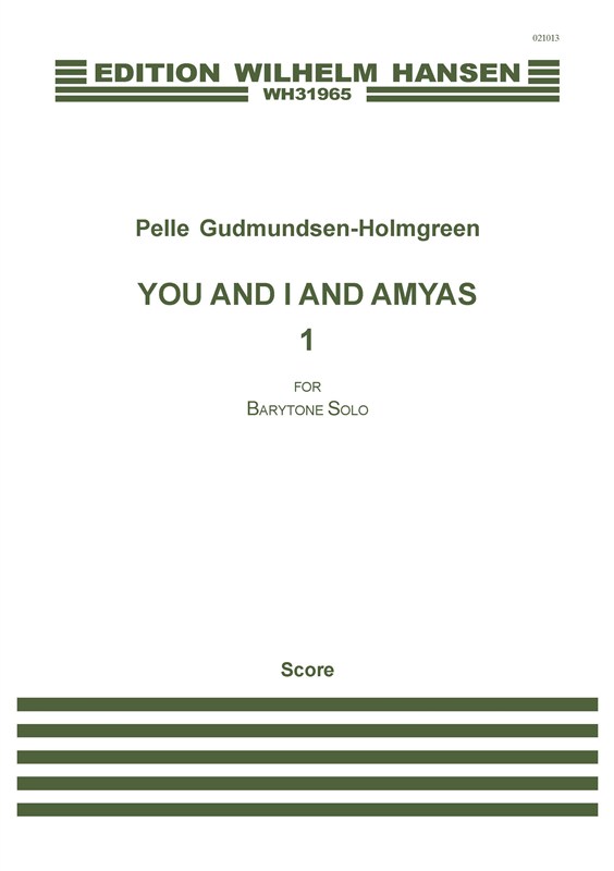 Pelle Gudmundsen-Holmgreen: You And I And Amyas 1: Baritone Voice: Vocal Score