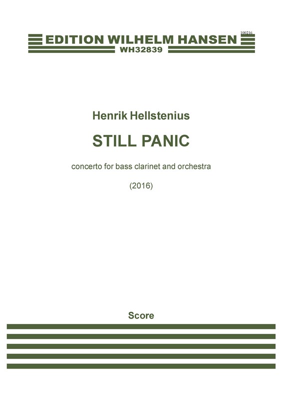 Henrik Hellstenius: Still Panic: Bass Clarinet: Score