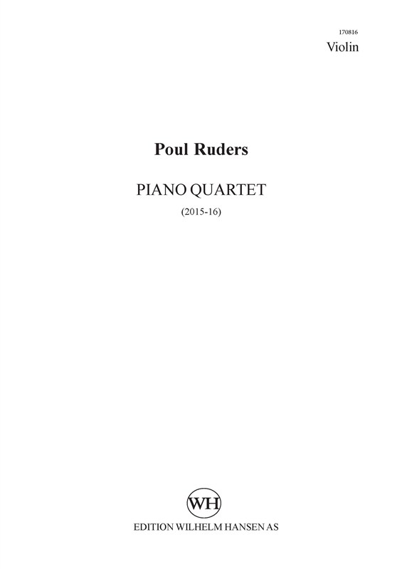 Poul Ruders: Piano Quartet: Chamber Ensemble: Parts