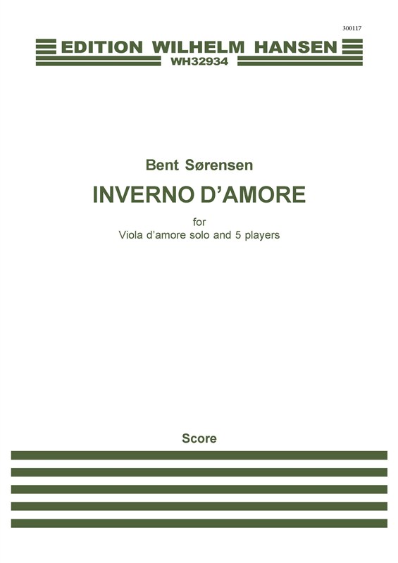 Bent Sørensen: Inverno d'Amore: Chamber Ensemble: Score