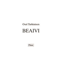 Outi Tarkiainen: Beaivi: Chamber Ensemble: Parts