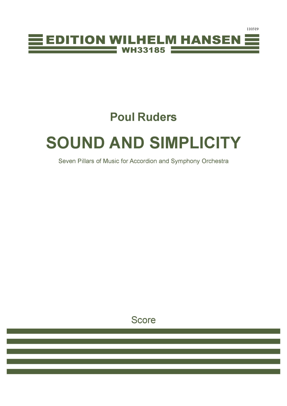 Poul Ruders: Sound And Simplicity: Orchestra: Score