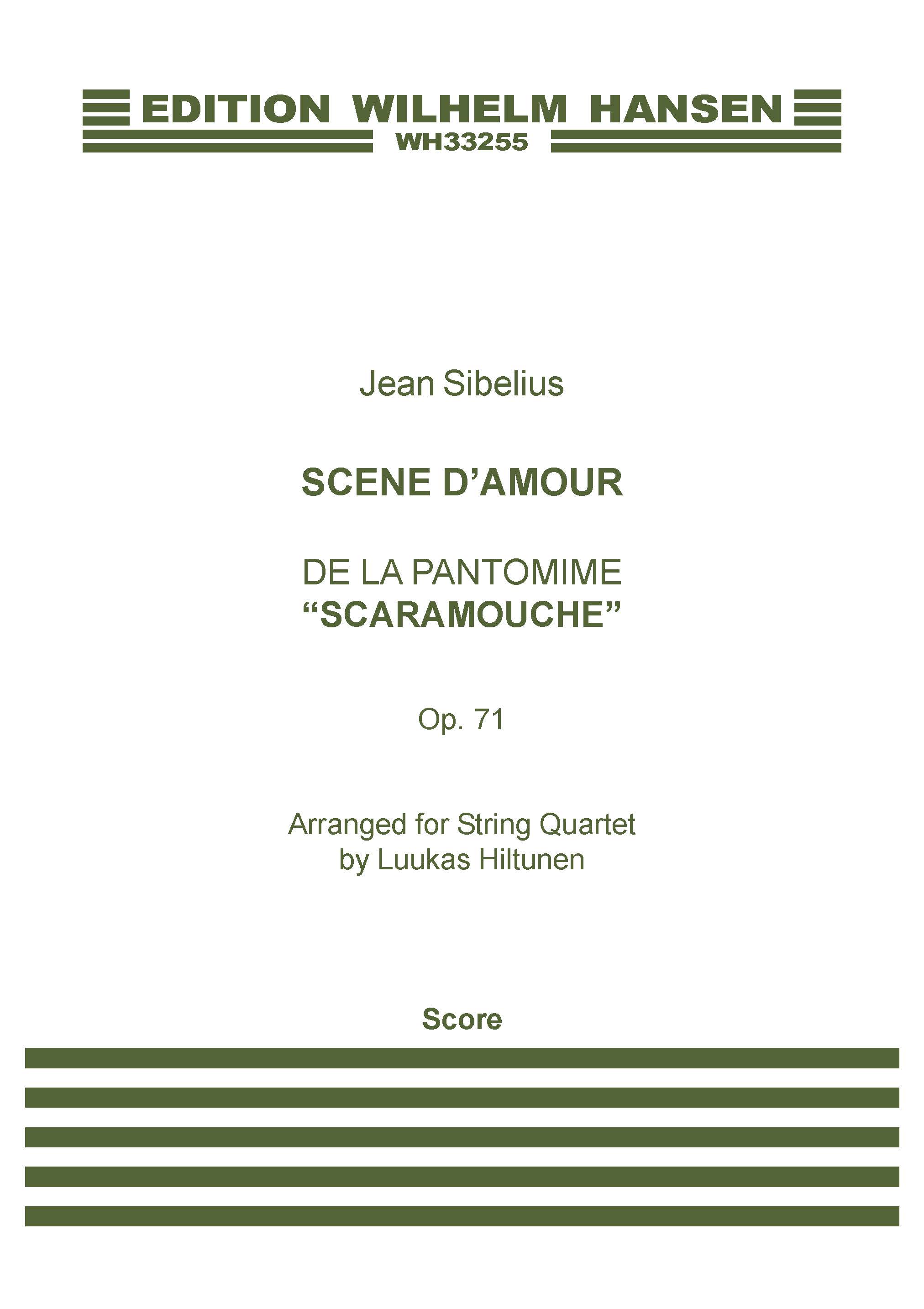 Jean Sibelius: Scene D'Amour: String Ensemble: Score