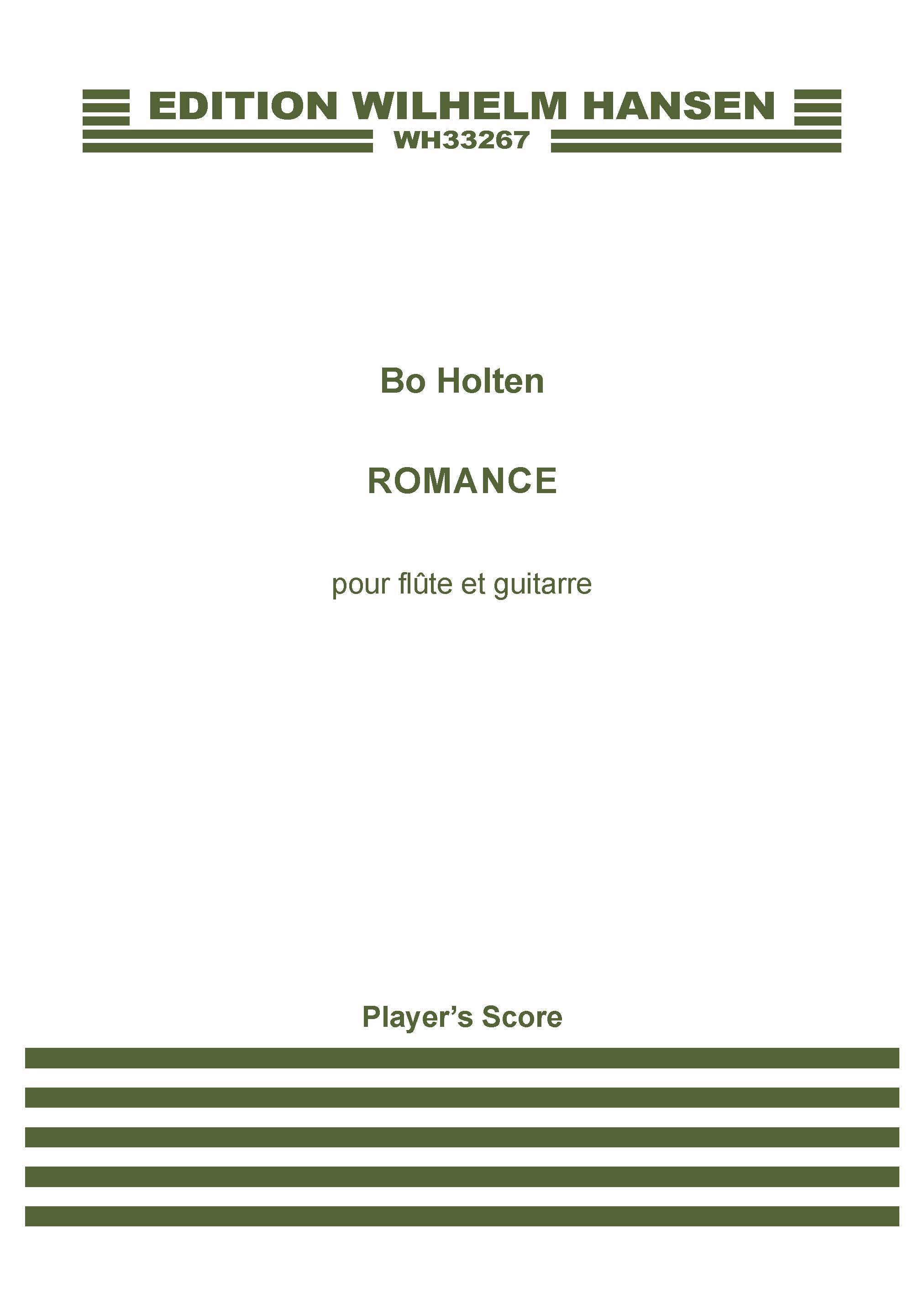 Bo Holten: Romance Pour Flute Et Guitarre: Mixed Duet: Score