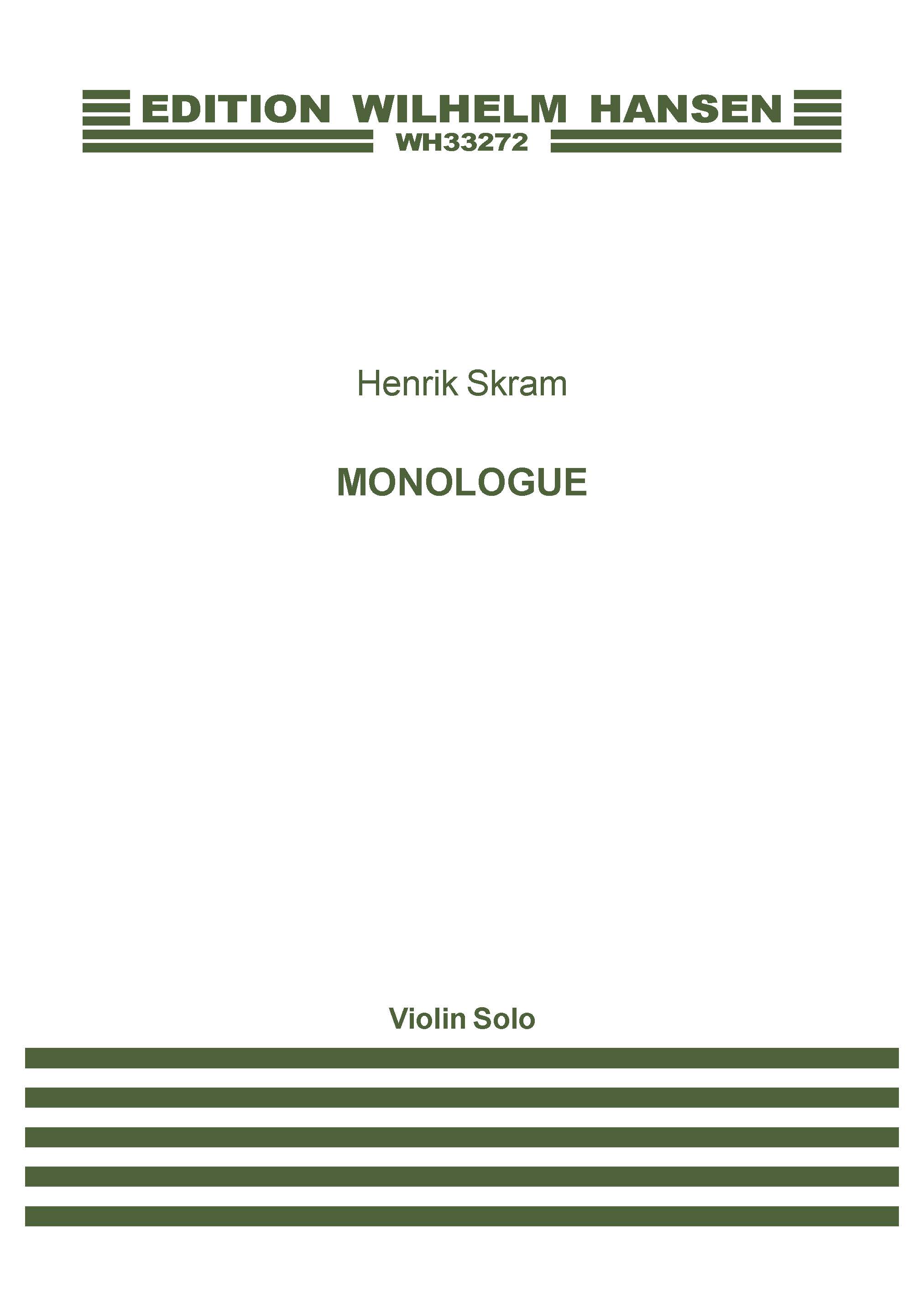 Henrik Skram: Monologue: Violin: Instrumental Work