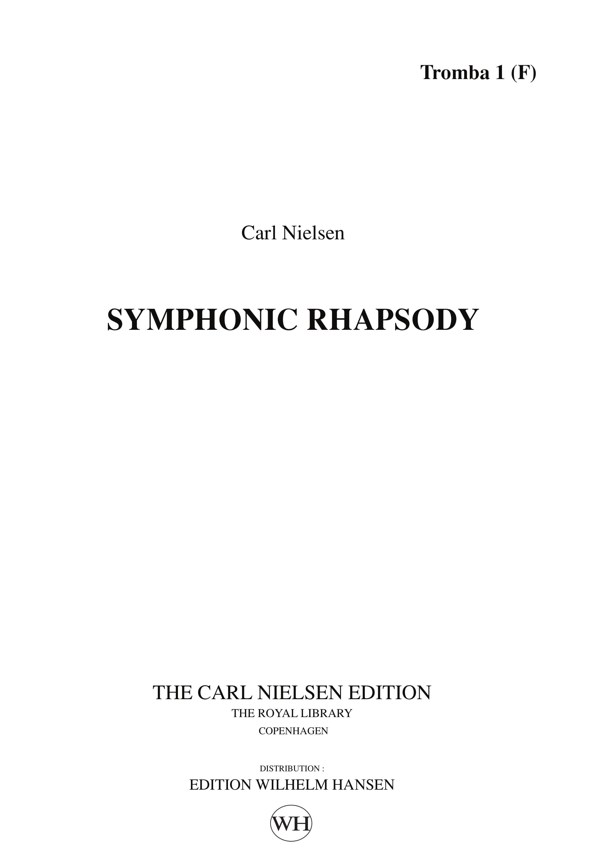 Carl Nielsen: Symphonic Rhapsody: Orchestra: Parts