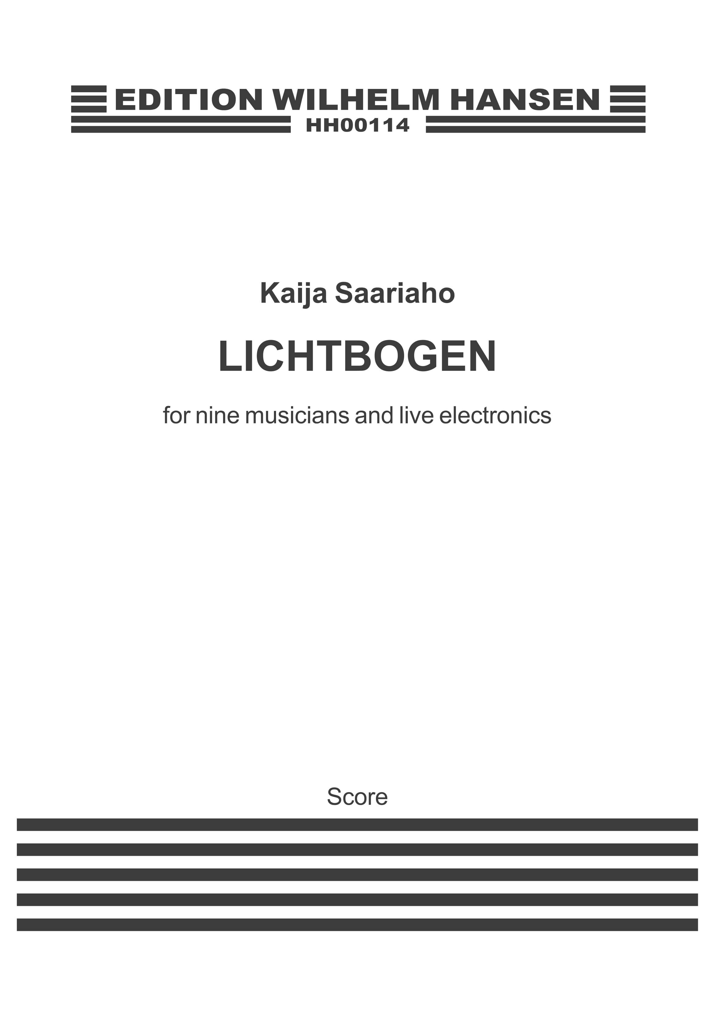 Kaija Saariaho: Lichtbogen: Chamber Ensemble: Score