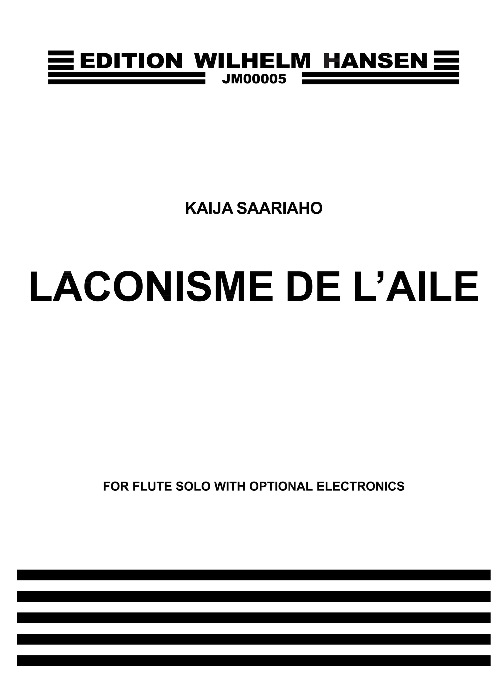 Kaija Saariaho: Laconisme De L'Aile: Flute: Instrumental Work