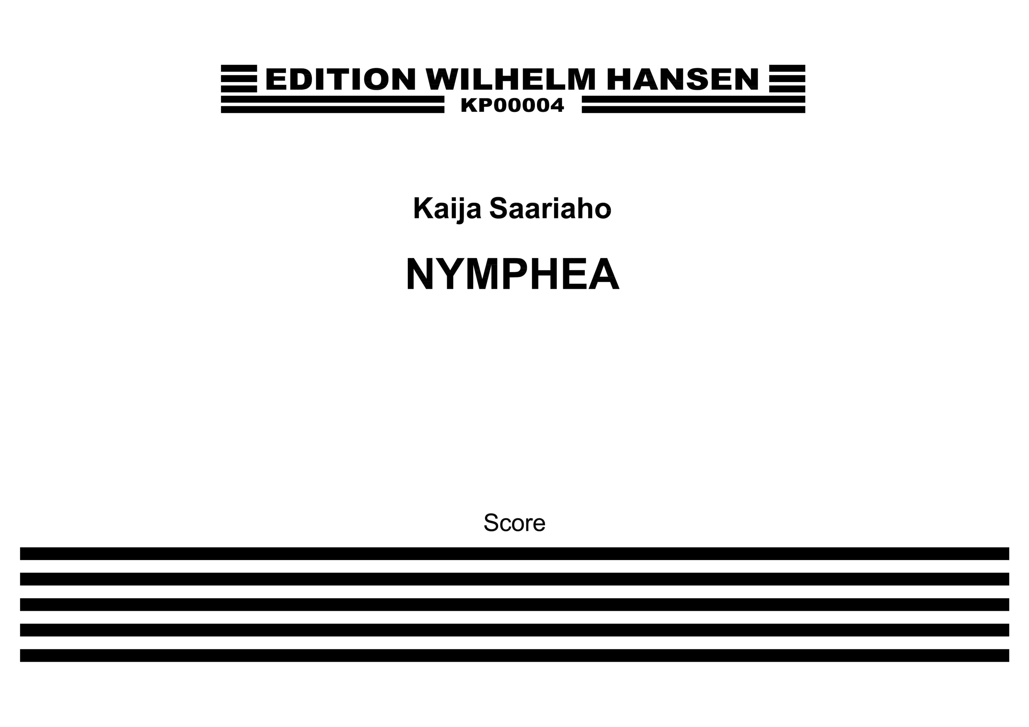 Kaija Saariaho: Nymphea: String Quartet: Score