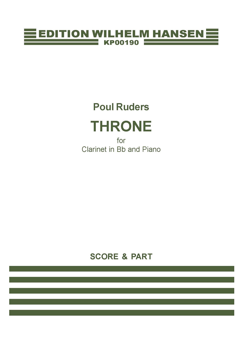Poul Ruders: Throne: Clarinet: Instrumental Work