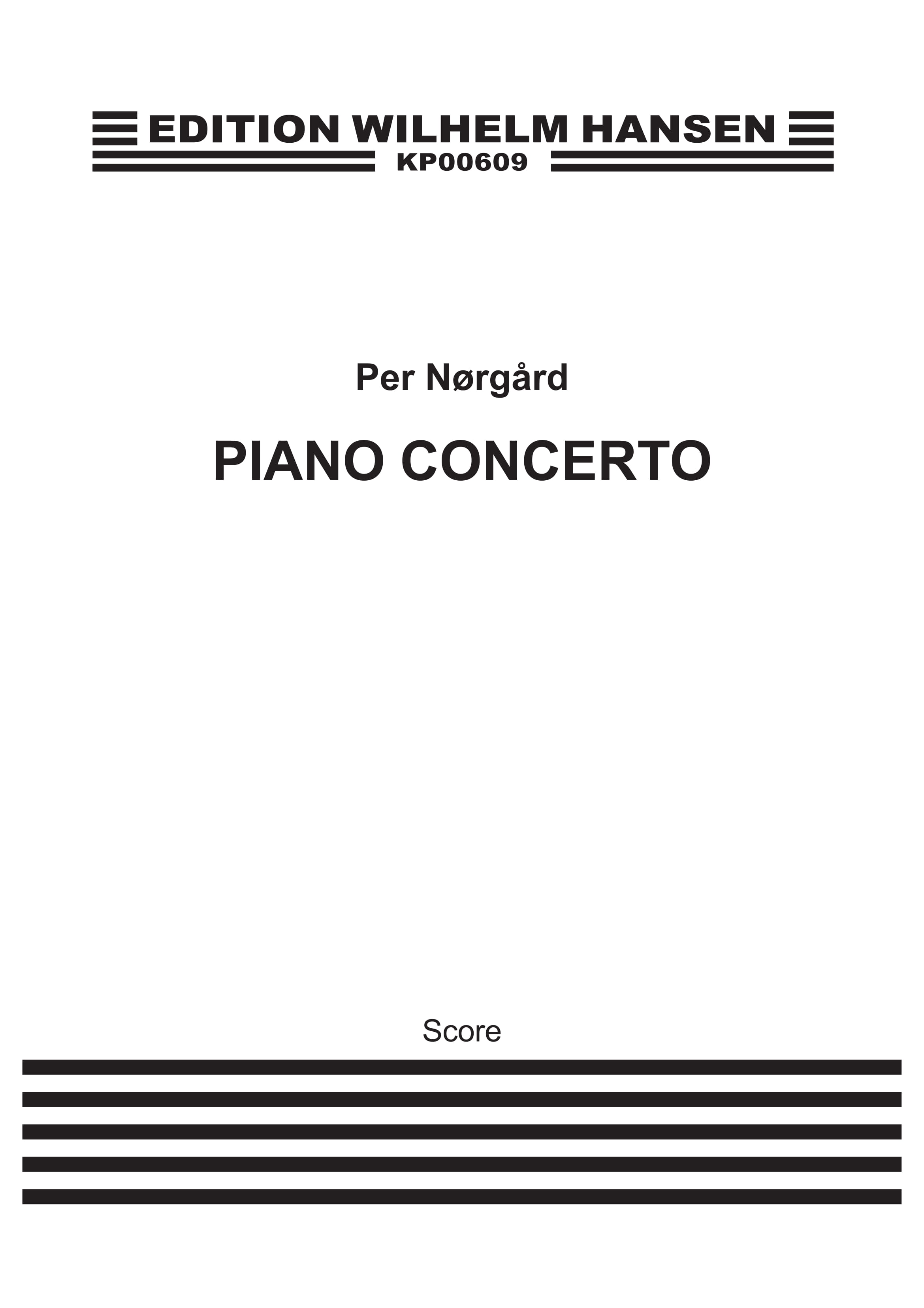 Per Nrgrd: Piano Concerto - Concerto In Due Tempi: Piano: Score