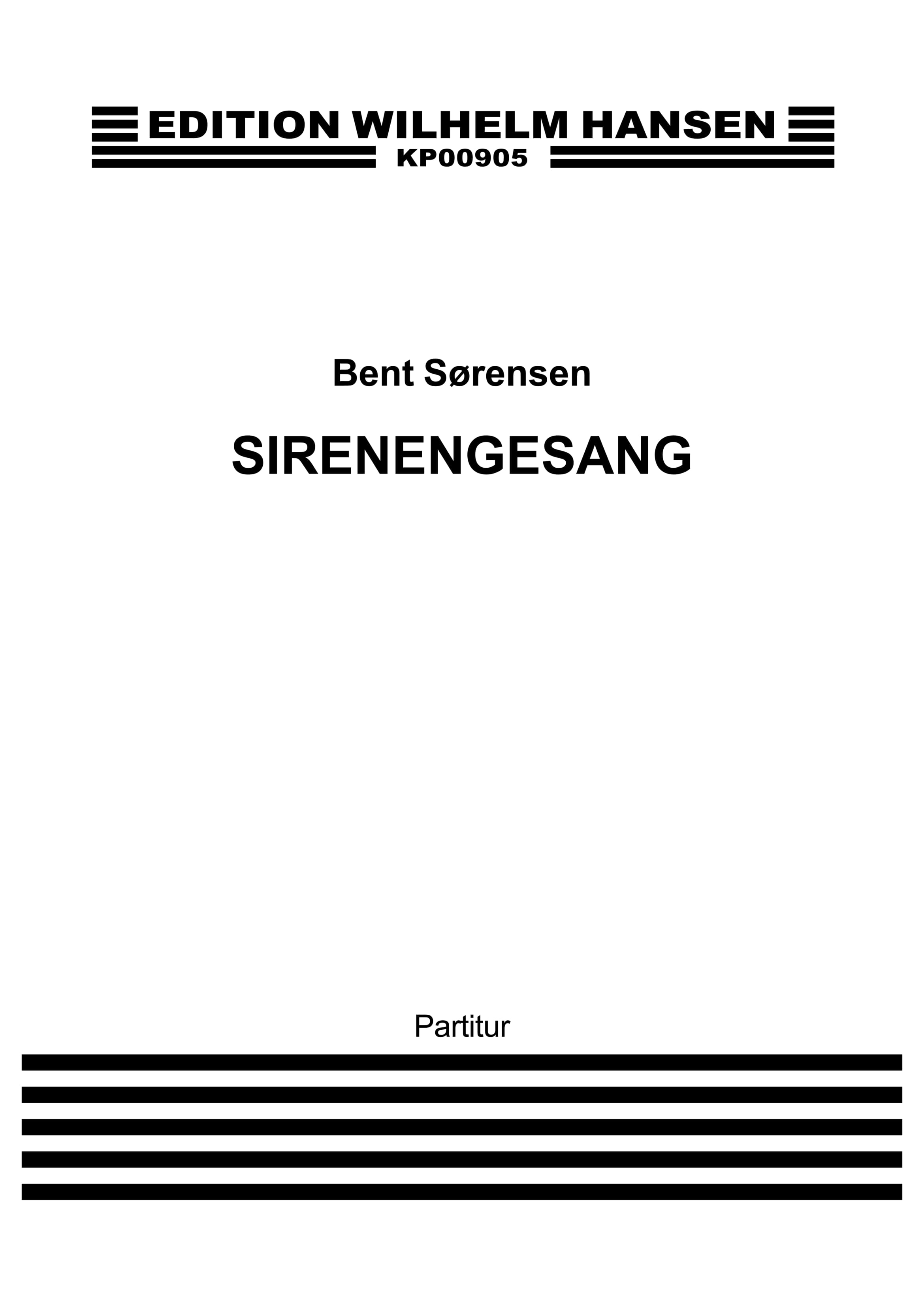 Bent Srensen: Sirenengesang: Chamber Ensemble: Score