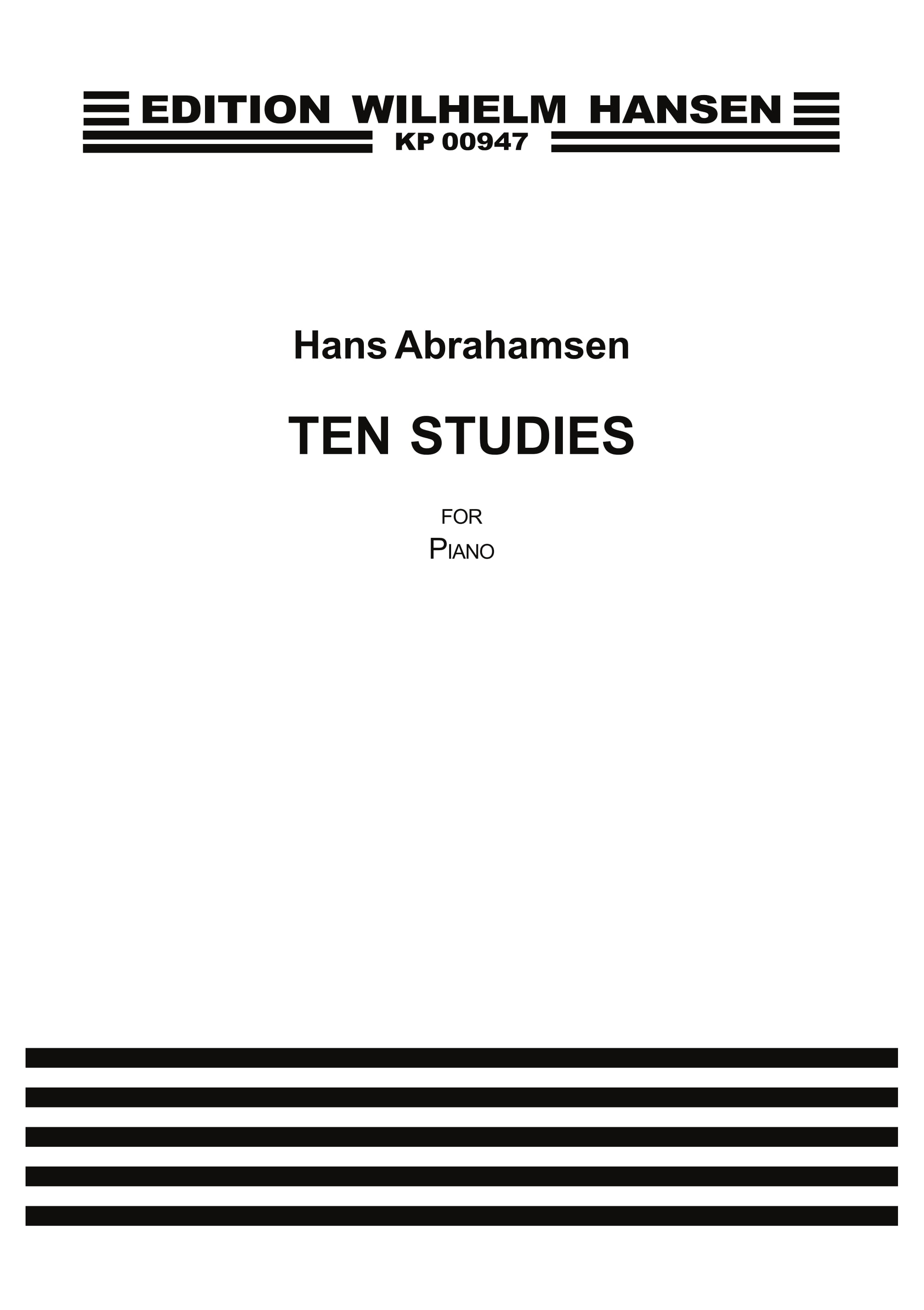 Hans Abrahamsen: Ten Studies For Piano: Piano: Instrumental Work