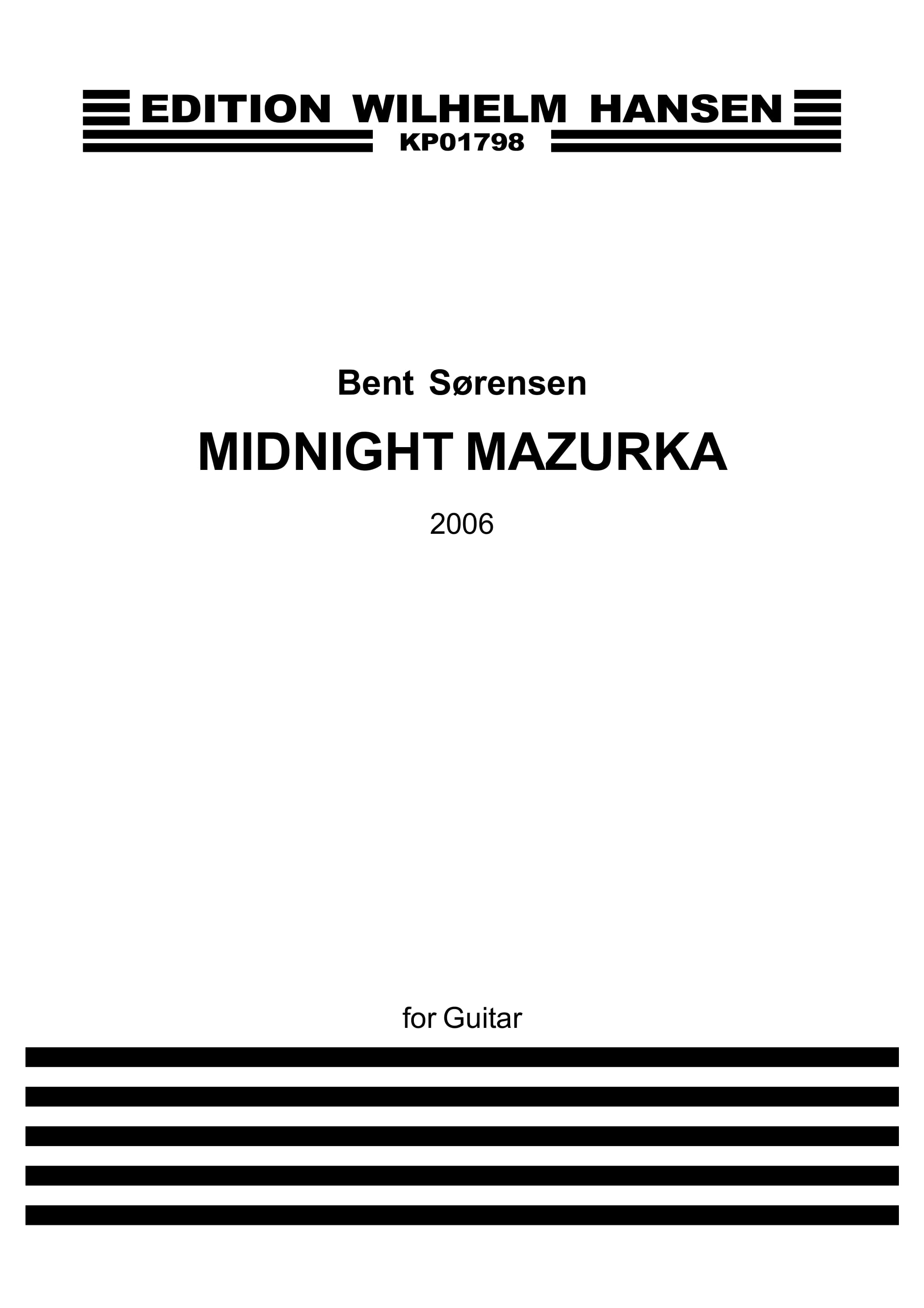 Bent Sørensen: Midnight Mazurka: Guitar: Instrumental Work