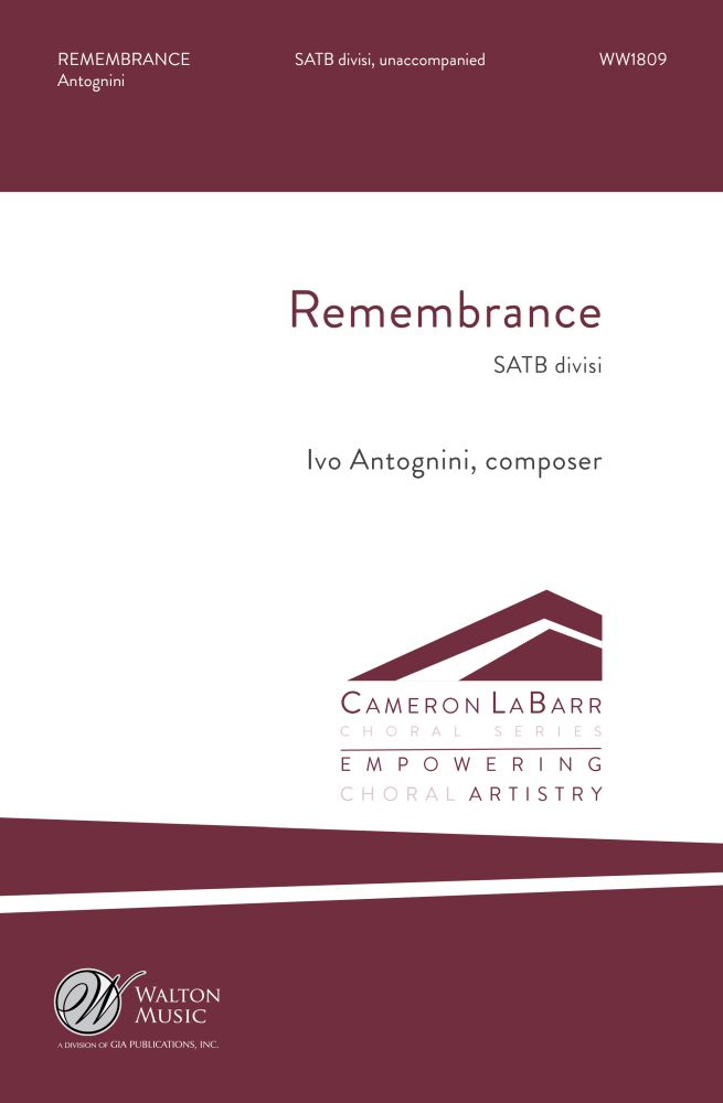Ivo Antognini: Remembrance: SATB: Vocal Score