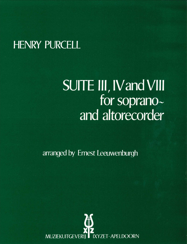 Henry Purcell: Suite III  IV And VIII: Recorder Ensemble: Instrumental Album