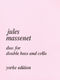 Jules Massenet: Duo For Cello And Double Bass: Cello & Double Bass: Instrumental