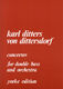 Carl Ditters von Dittersdorf: Concertos 1 And 2: Double Bass: Instrumental Album