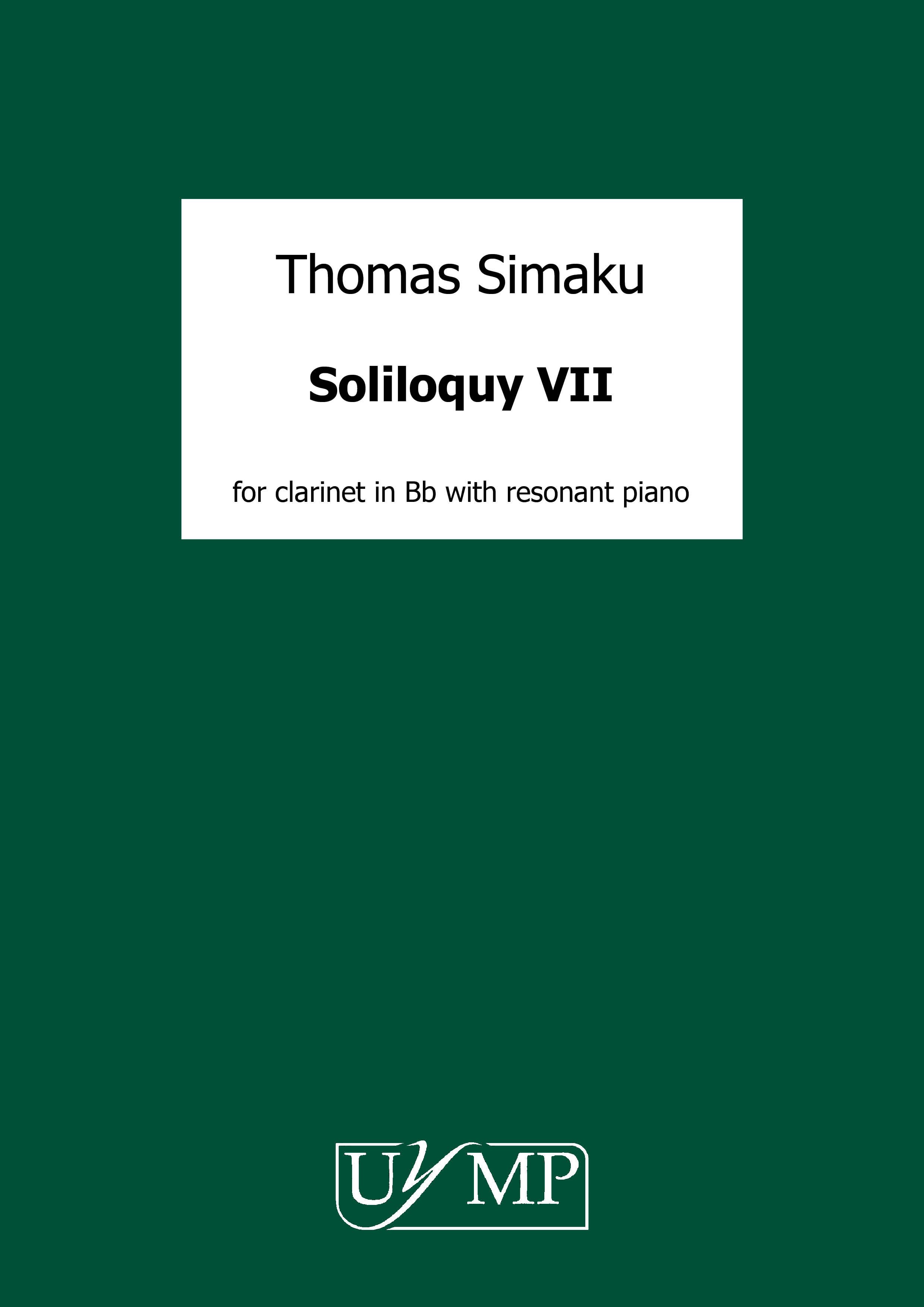 Thomas Simaku: Soliloquy VII: Clarinet: Instrumental Work