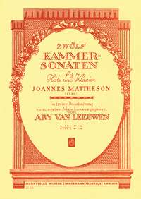 Johann Mattheson: Zwlf Kammersonaten Heft 1: Flute: Instrumental Work