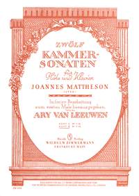 Johann Mattheson: Zwlf Kammersonaten Heft 2: Flute: Instrumental Work