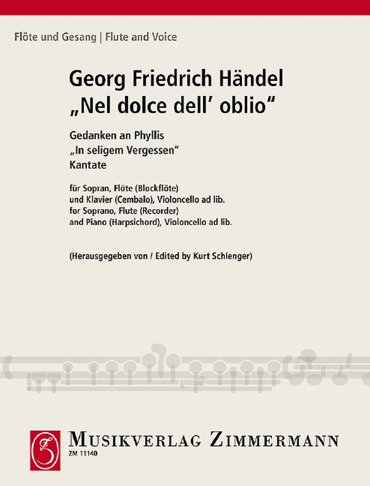 Georg Friedrich Hndel: Nell Dolce Dell'oblio: Voice: Score and Parts