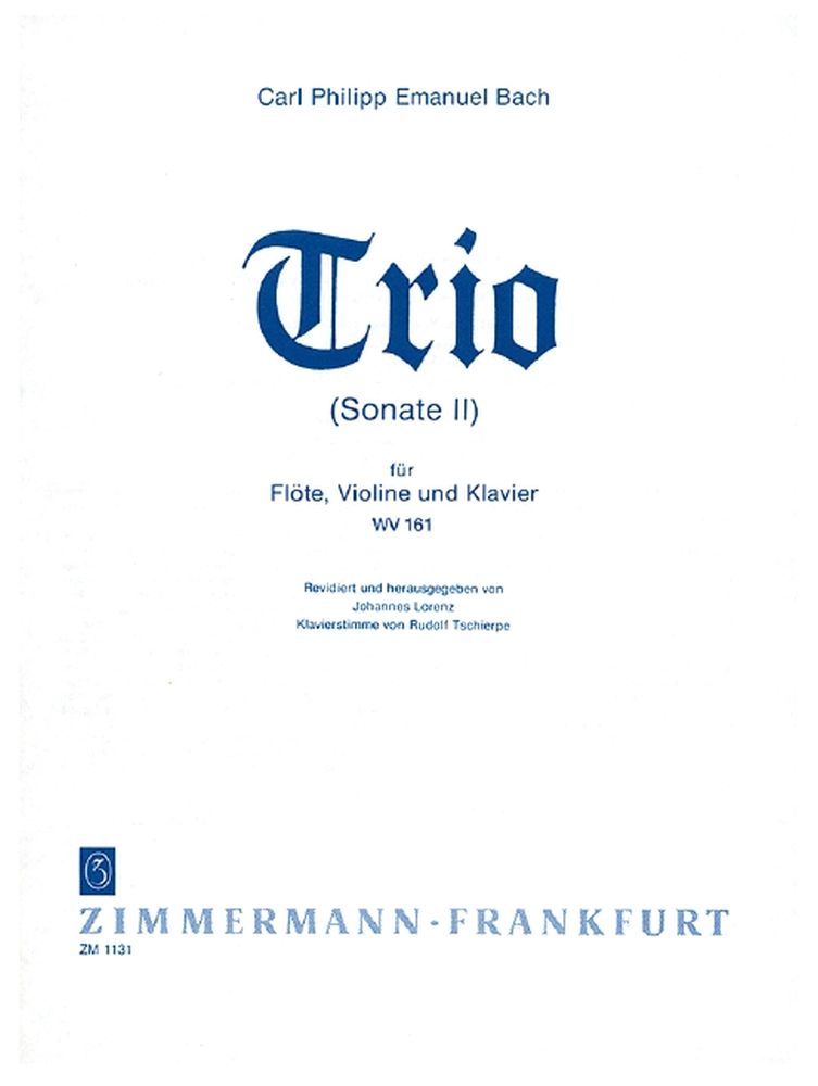 Carl Philipp Emanuel Bach: Trio (Sonate II) Wq 161: Flute & Violin: Instrumental