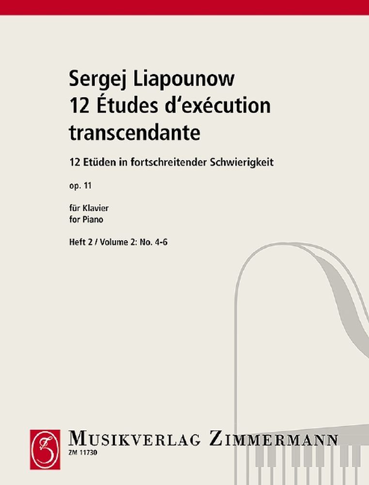 Sergej Liapounow: 12 Etudes Op.11 Nos.4-6: Piano: Study