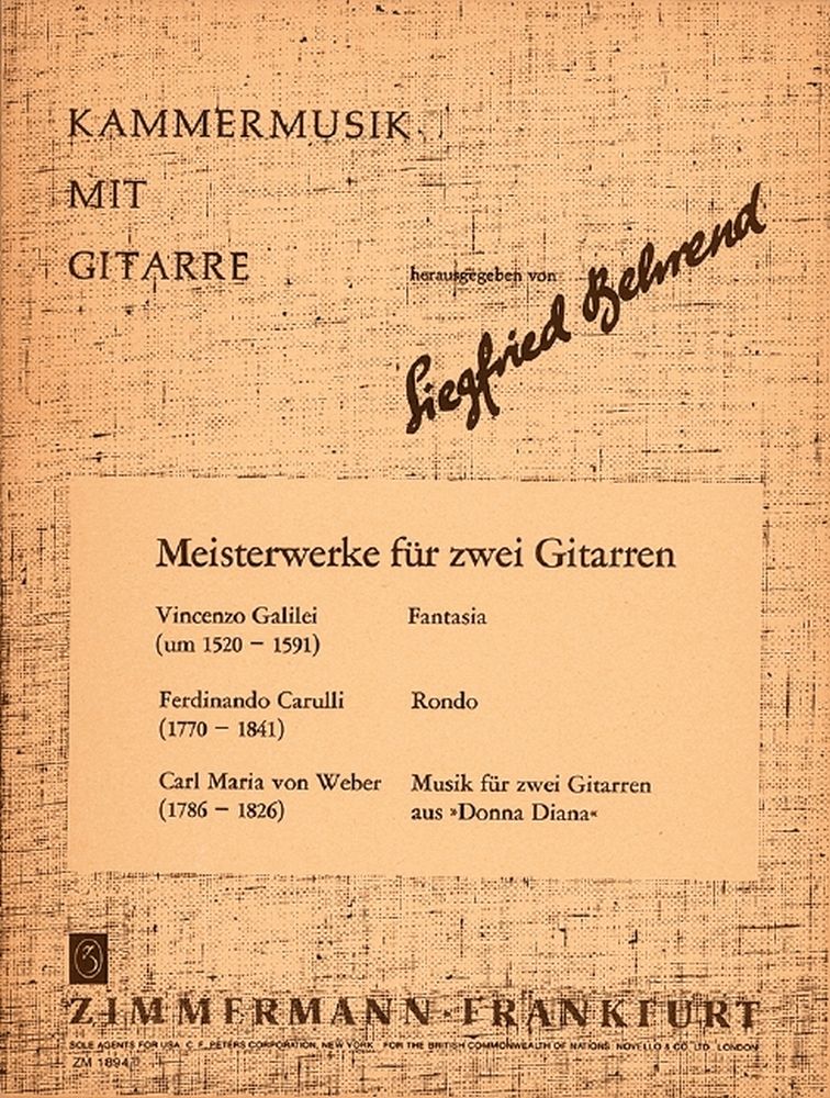 Siegfried Behrend: Meisterwerke: Guitar Duet: Instrumental Work