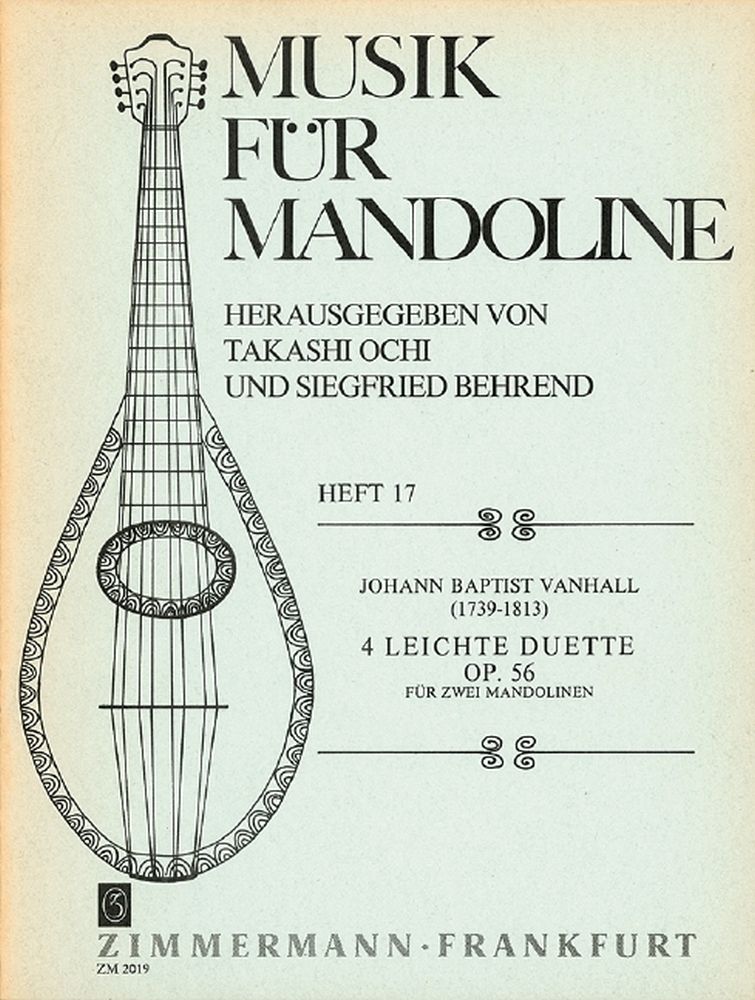 Jan Krtitel Vanhal: Vier leichte Duette op. 56: Mandolin: Instrumental Work