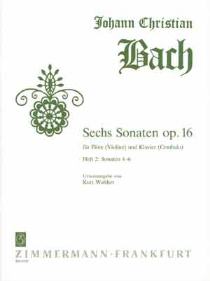 Johann Sebastian Bach: Sonaten(6) 2 Op.16 (J.C.): Flute: Instrumental Work