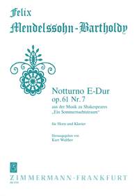 Felix Mendelssohn Bartholdy: Notturno In E Op.61 No.7: French Horn: Instrumental
