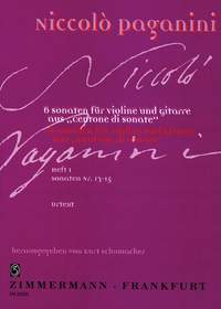 Niccol Paganini: Centone Di Sonate Volume 1: Violin: Instrumental Work