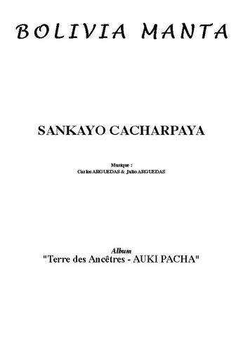 Bolivia Manta / Arguedas, Carlos / Arguedas, Julio : Sankayo Cacharpaya