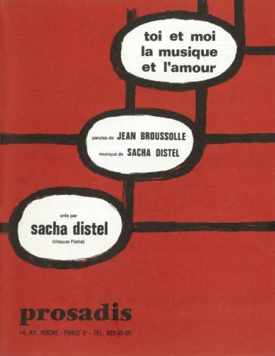  Distel, Sacha : Toi Et Moi La Musique Et L'Amour