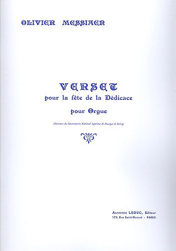 Messiaen, Olivier : Verset pour la Fête de la Dédicace