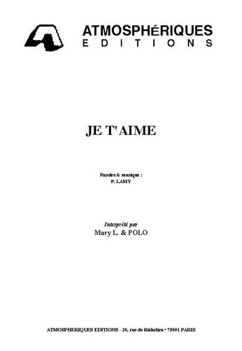Mary L. and Polo : Je T'Aime