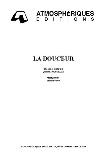 Rousseaux, J�rome : La Douceur