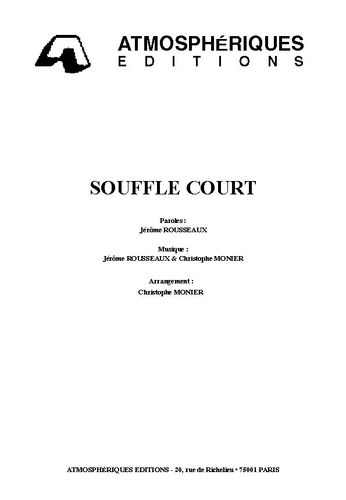 Rousseaux, J�rome : Souffle Court