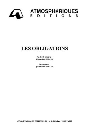 Rousseaux, J�rome : Les Obligations