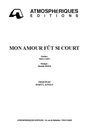 Mary L. and Polo : Mon Amour Ft Si Court