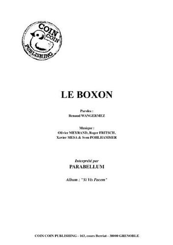 Parabellum : Le Boxon