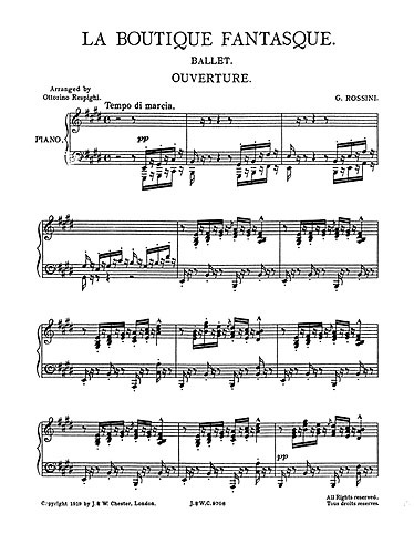 Rossini, Gioachino: Boutique Fantasque Solo Piano