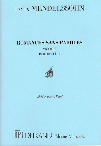 Mendelssohn, Felix : Romances Sans Paroles - Volume 1 - Romances 1  10