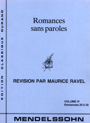 Mendelssohn-Bartholdy, Felix : Romances sans paroles - Volume 4