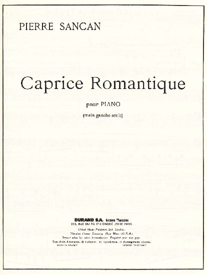 Sancan, Pierre : Caprice romantique