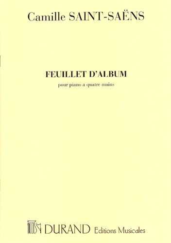 Saint Saens, Camille : Feuillet d'Album Opus 81